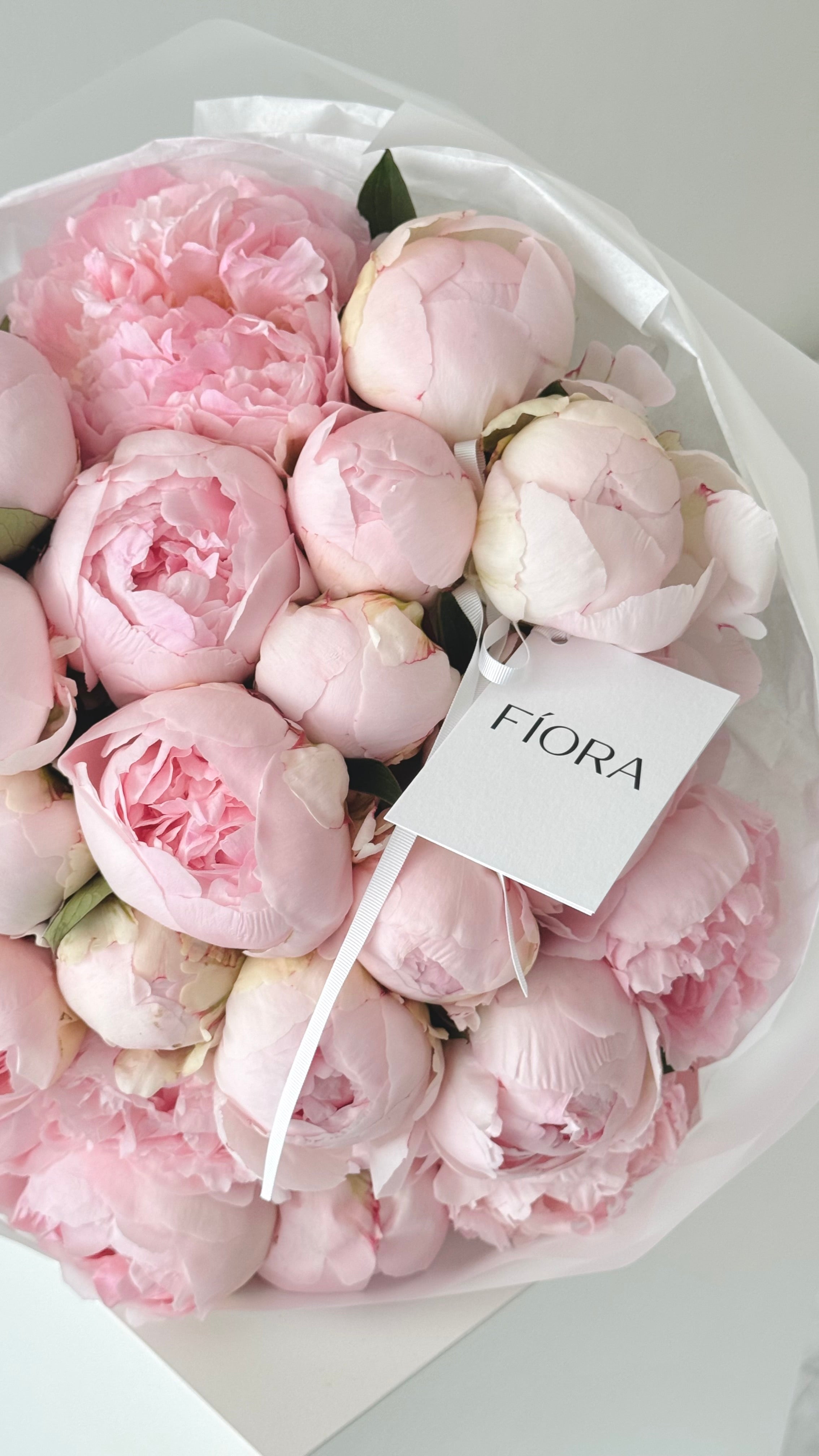 A luxurious hand-tied bouquet made from premium soft-pink peonies.

A perfect gift for birthdays, anniversaries, romantic surprises, any special moment — or simply to bring joy into your space.
