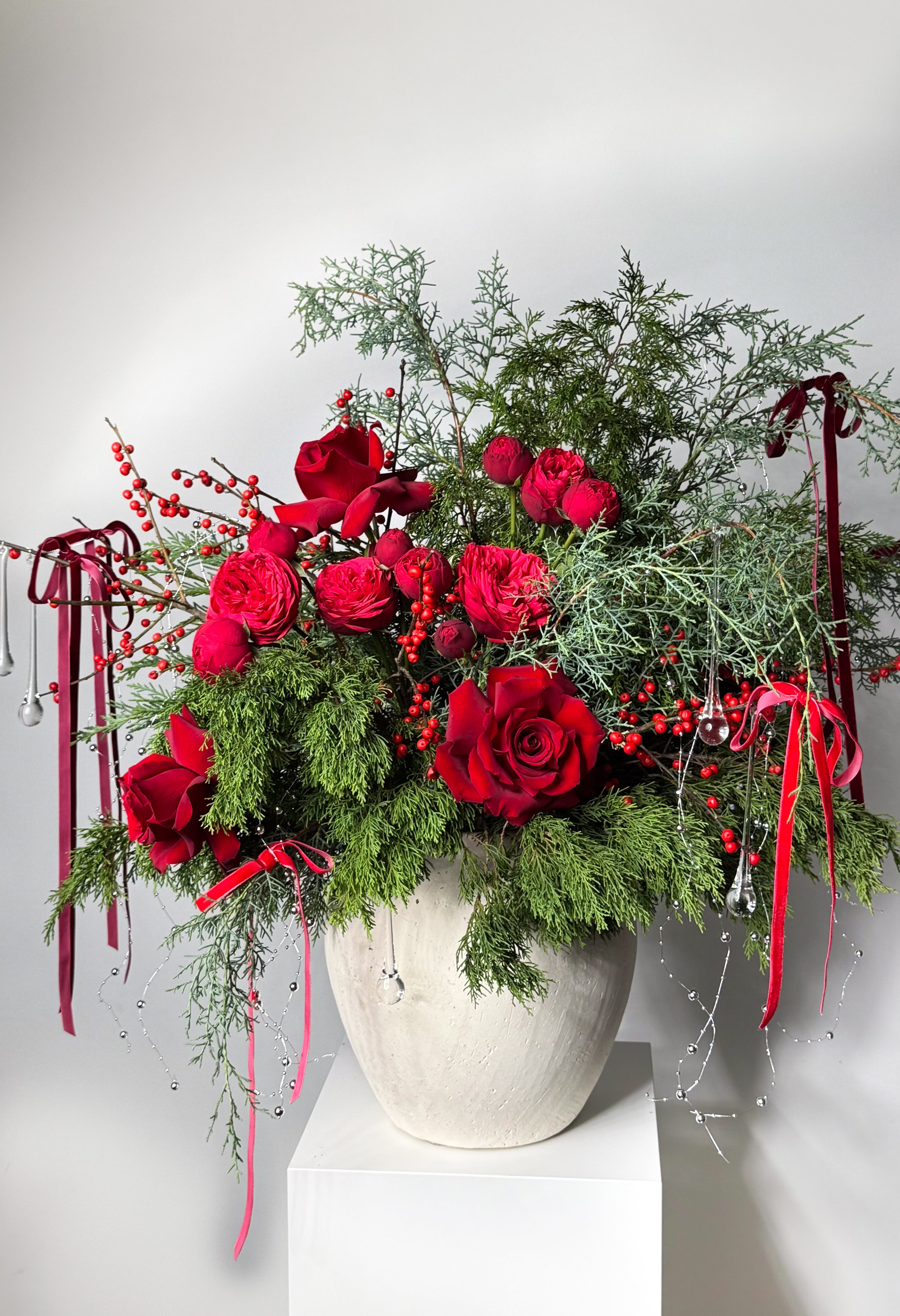 Winter Rouge Symphony - Floral Arrangement